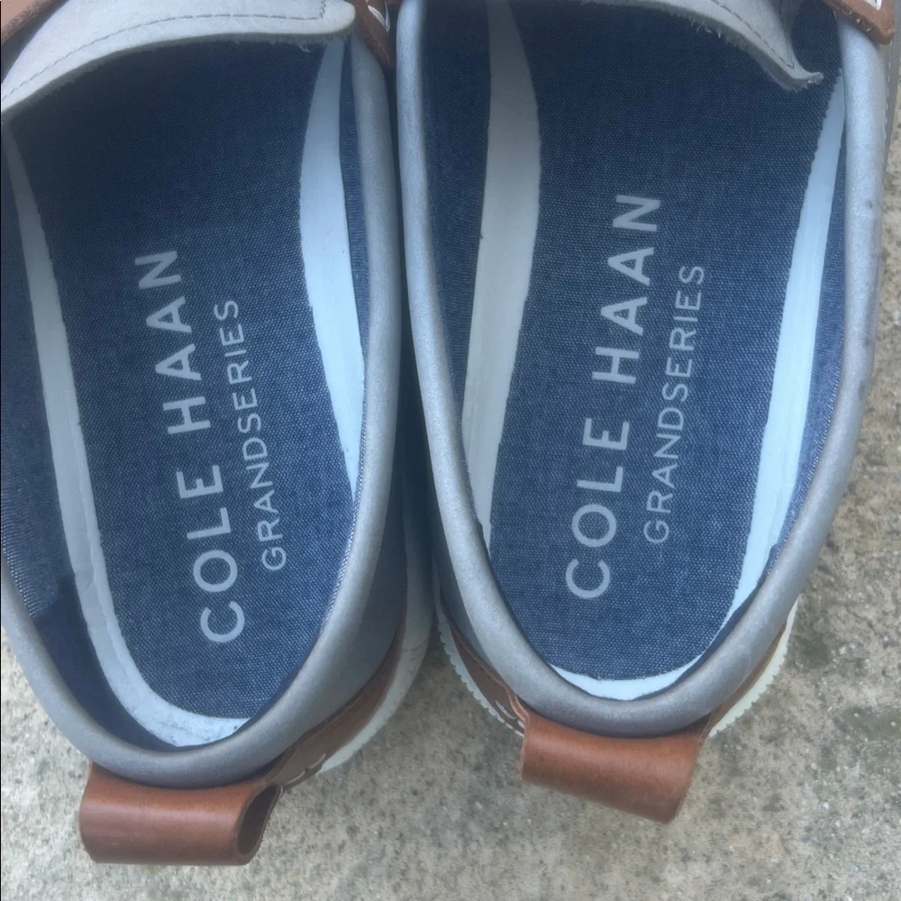 Cole Haan Grand Series Cloudfeel Gray Nubuck Penny Loafers Men's Size 11